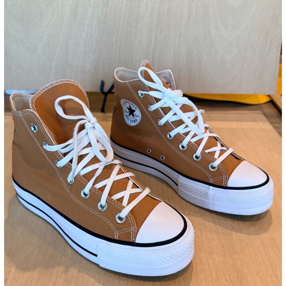 Converse Chuck Taylor Platform High Top 8.5 Gingersnap 2024 Brown NWOT